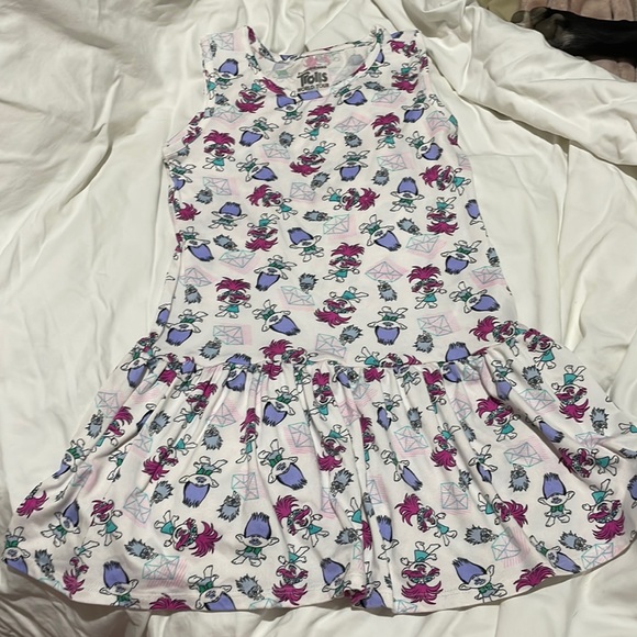 Dream works Trolls 6/6x drop waist tank dress worn once stretchy fabric euc - Picture 1 of 7